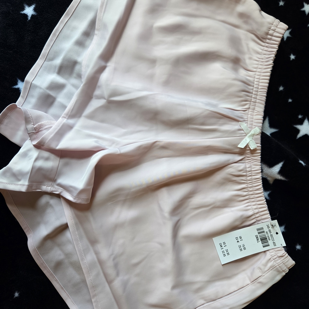 Hollister Pale Pink Athletic Lounge Shorts with Bow